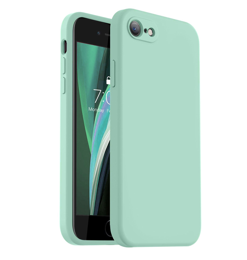 Mint Mercury soft feeling back cover for iPhone 7/8/SE2, smooth and protective.