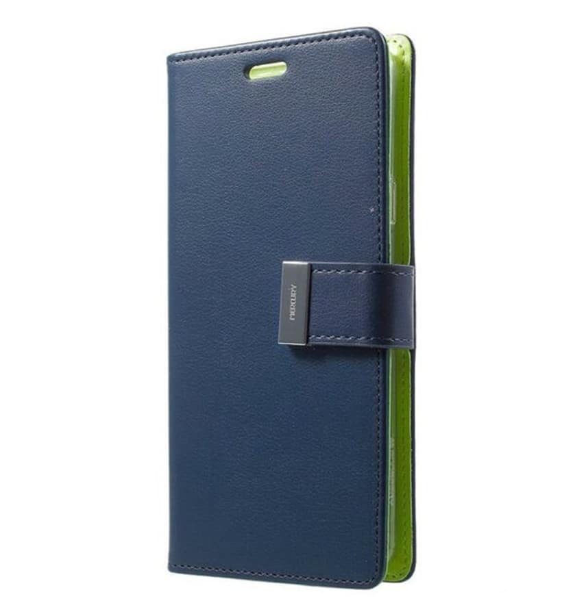 Mint/navy Mercury Rich Diary back cover for iPhone 7/8/SE2, modern and sleek.