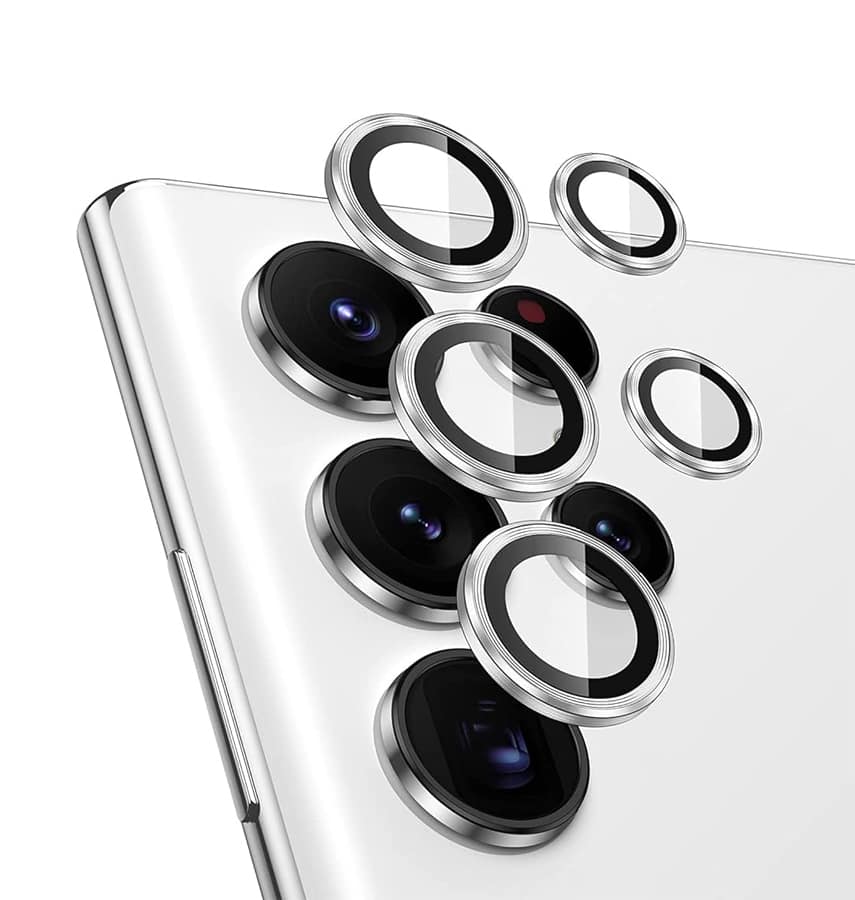 Clear lens protector for Samsung Galaxy S22 Ultra rear cameras