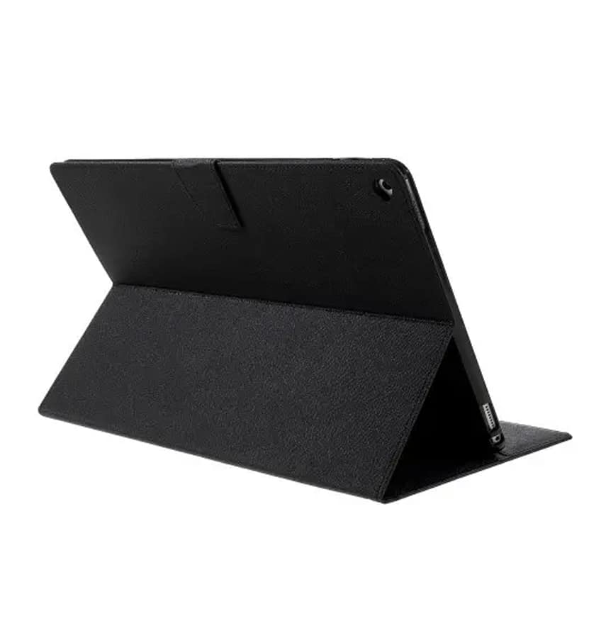 Black/Black Mercury Fancy Diary case for iPad 9.7, sleek and elegant design