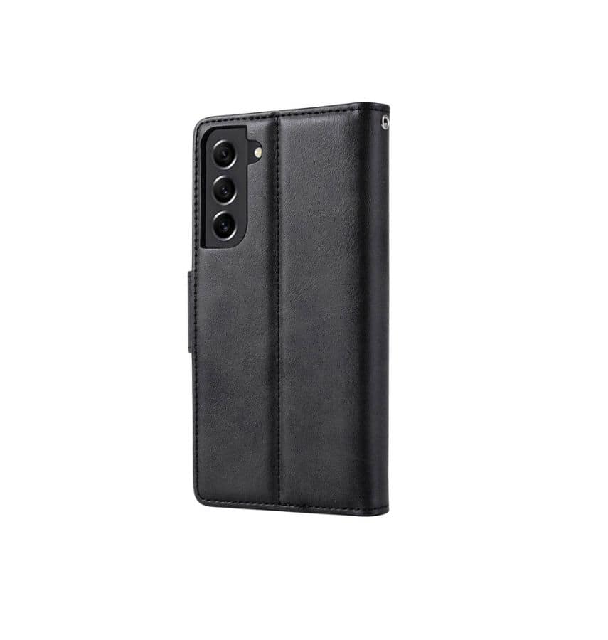 Black Hanman wallet diary case with clasp for Galaxy S24 FE