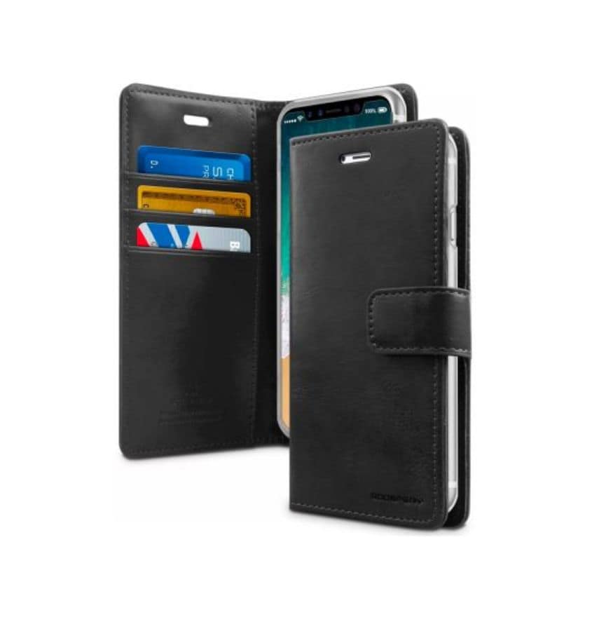 Black Mercury Bluemoon Diary Flip Wallet Case for iPhone 16, stylish and secure