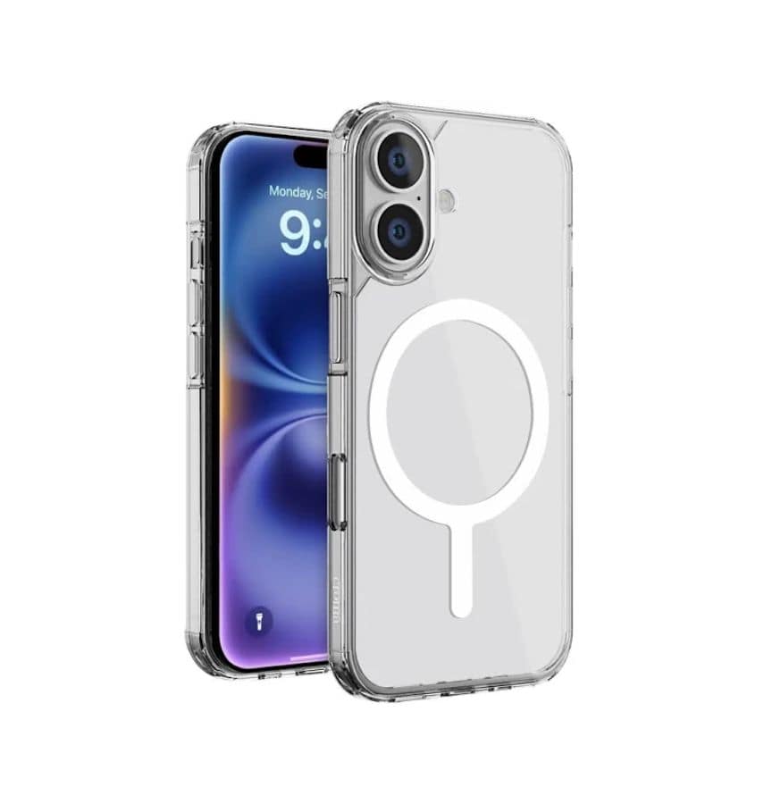 Clear 2mm Hard Cover W/MagSafe for iPhone 16 Plus, slim and strong design