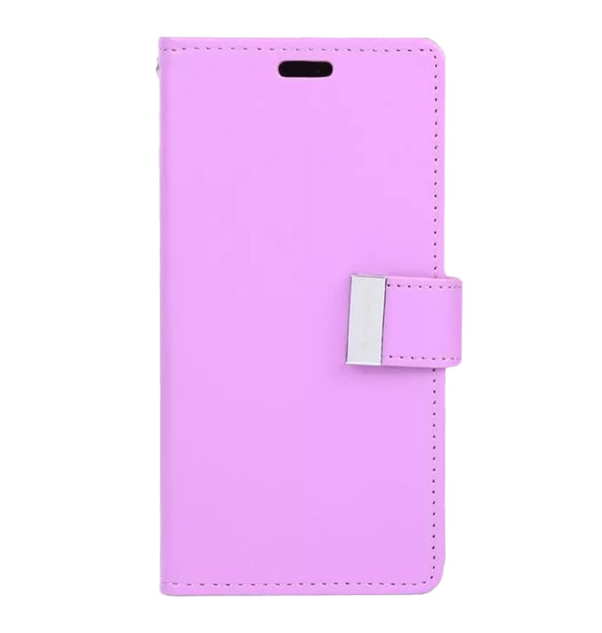 Purple/Navy Mercury Rich Diary flip wallet case for iPhone 13 Pro, stylish and functional