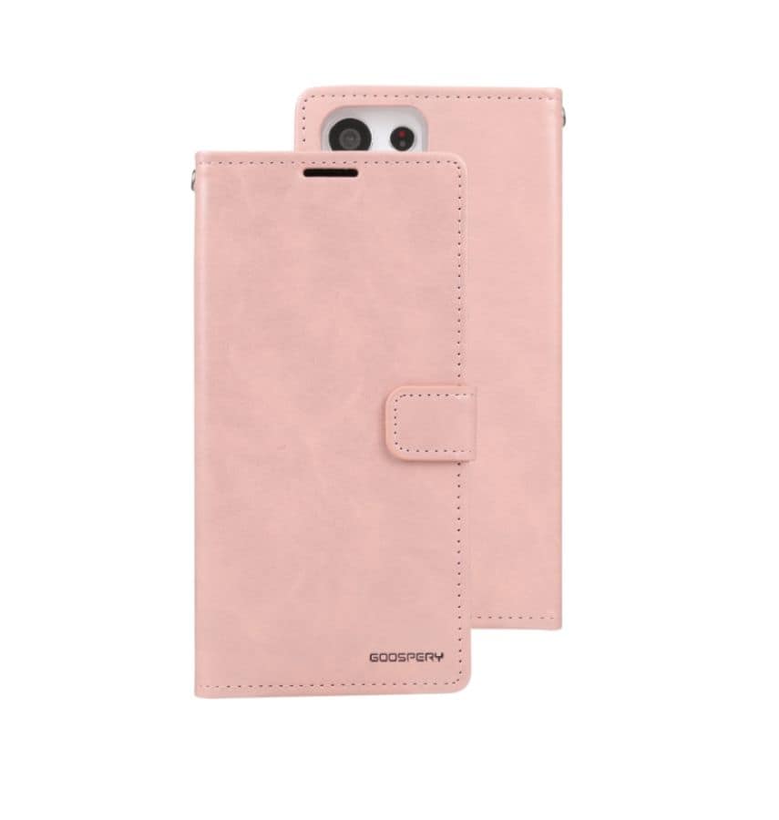 Rose gold diary wallet flip case by Bluemoon for Galaxy S23 Plus