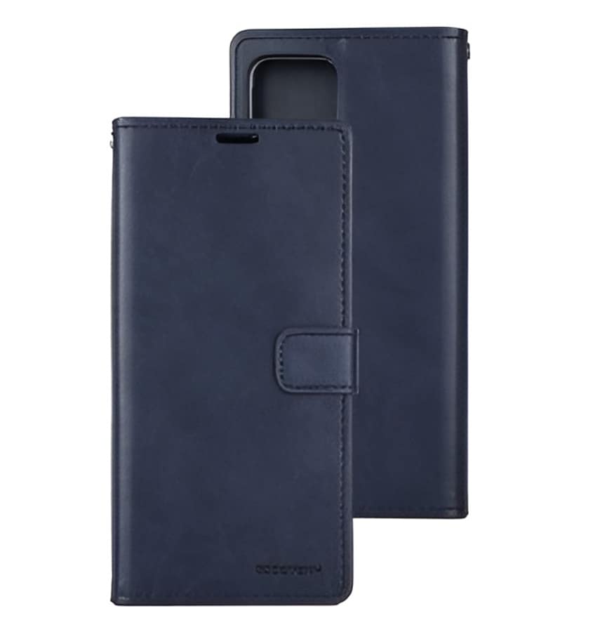 Navy Mercury Bluemoon Diary flip wallet cover for iPhone 13 Pro, stylish and reliable
