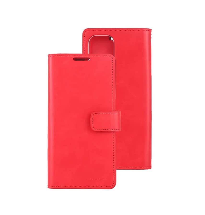 Red Mercury Bluemoon Diary Flip Wallet Case for iPhone 15 Pro Max, vibrant and protective