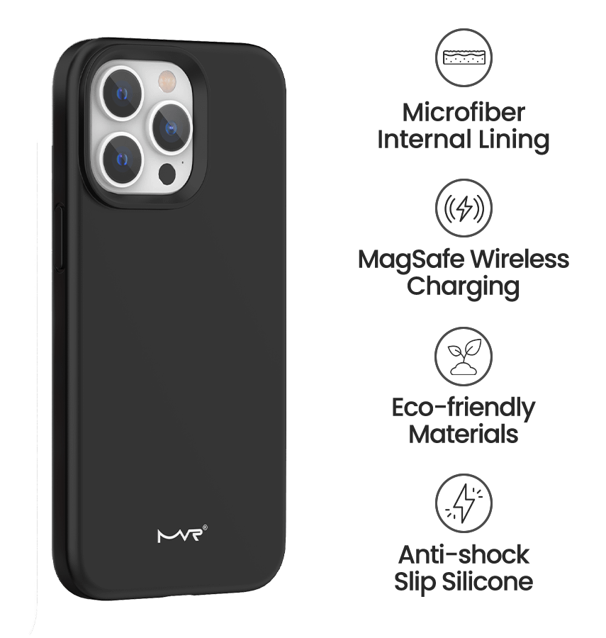 iPhone 15 Pro MVR Liquid Silicone Case - Black | Soft Touch Protective Cover - Image 5