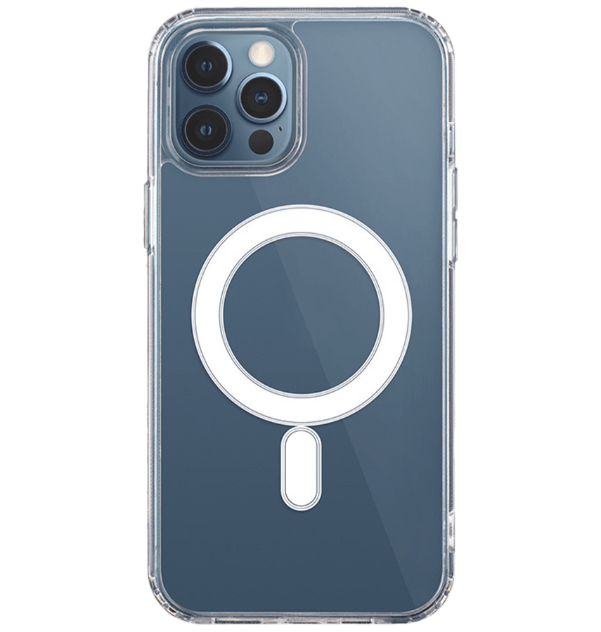 Clear generic 2mm hard Magsafe back cover for iPhone 12/12 Pro, secure and stylish fit