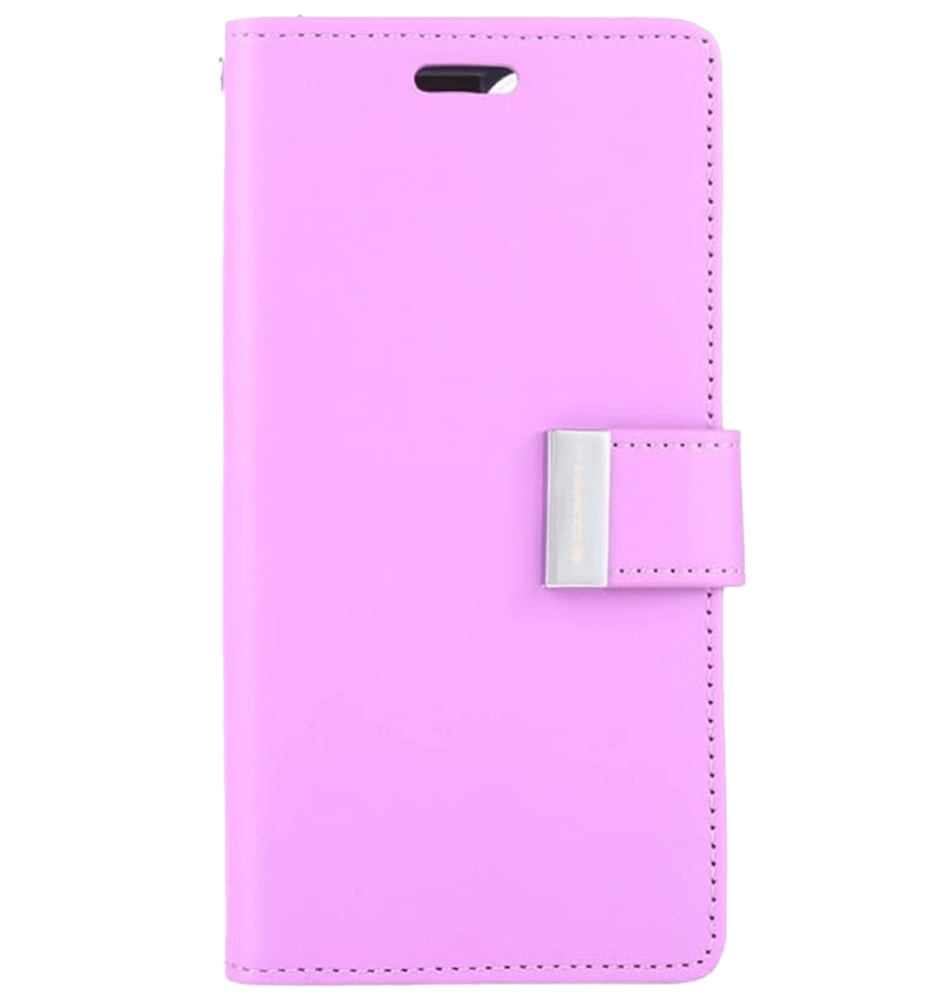 Purple/Navy Mercury Rich Diary flip wallet case for iPhone 12/12 Pro, stylish and secure