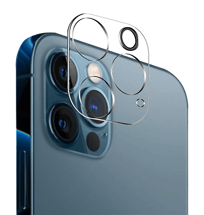 Clear (3 Hole) camera lens protector for iPhone 12 Pro, sleek and protective design