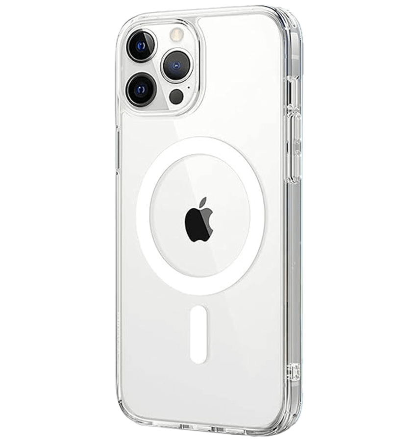 Clear diamond speckle back cover for iPhone 13 Pro, unique and durable protection.