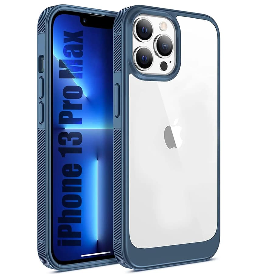 Clear 1.5mm shockproof bumper back cover for iPhone 13 Pro, secure and protective fit.