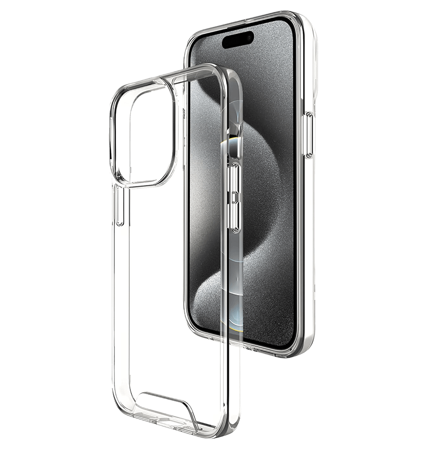 Clear 2mm hard back cover for iPhone 13 Pro Max, slim and tough protection.