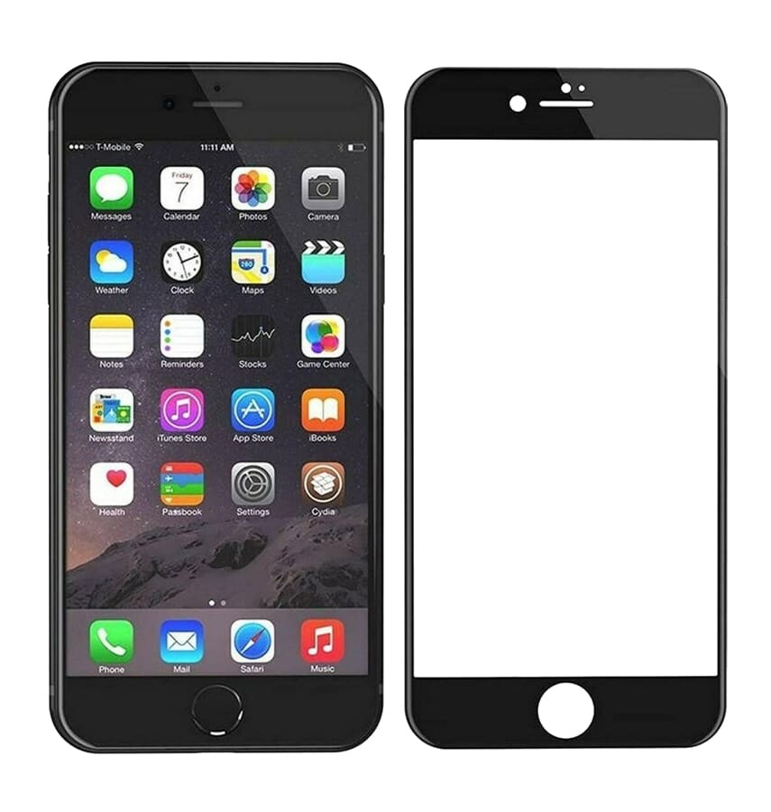 Clear tempered glass screen protector for iPhone 6/7/8/SE2, scratch protection.