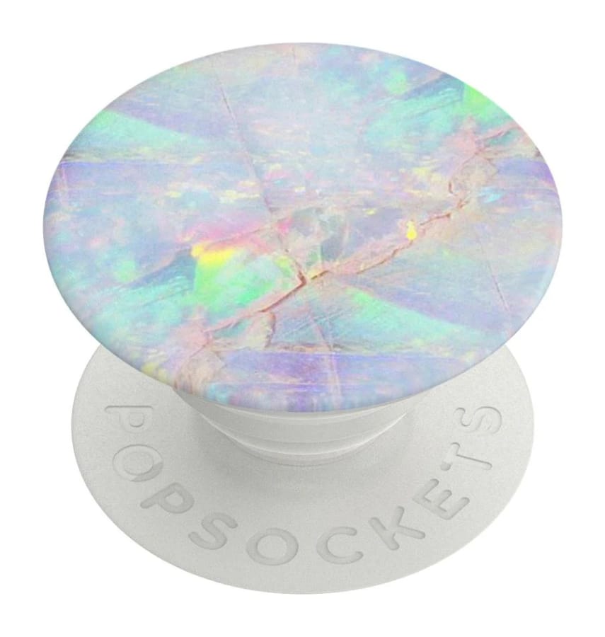 Opal glitter PopGrip Gen 2 for a secure grip and sparkling silver finish