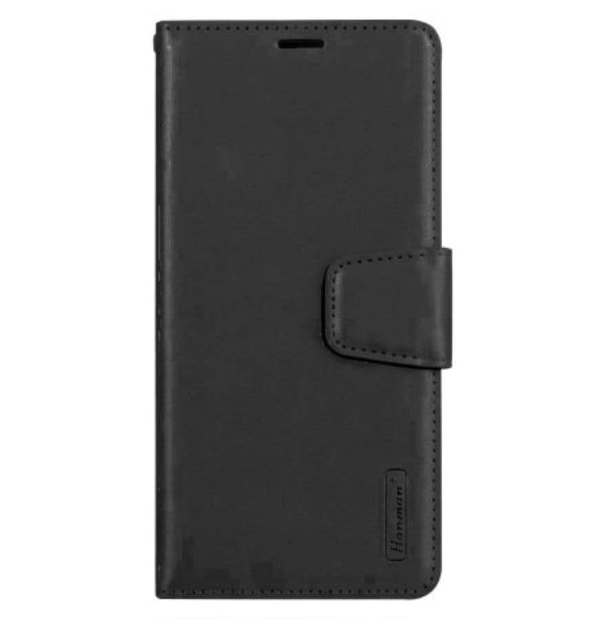 Black Hanman diary wallet case with clasp for Galaxy S23 FE