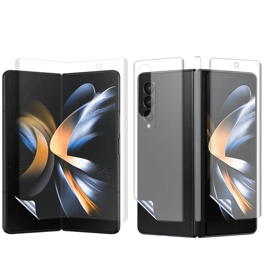 Clear Samsung Z Fold 4 Unbreakable Membrane Protector Set