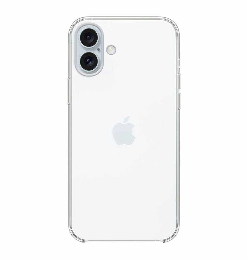 Clear Soft Back Cover for iPhone 16 Plus, lightweight and flexible protection