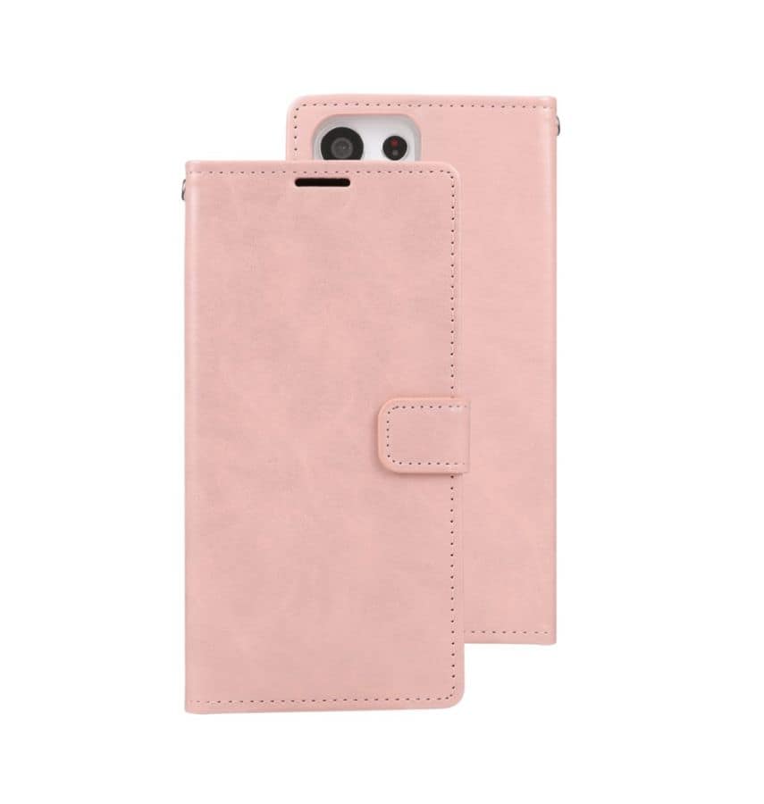 Rose gold diary wallet case for Galaxy S24 Ultra by Mercury Bluemoon