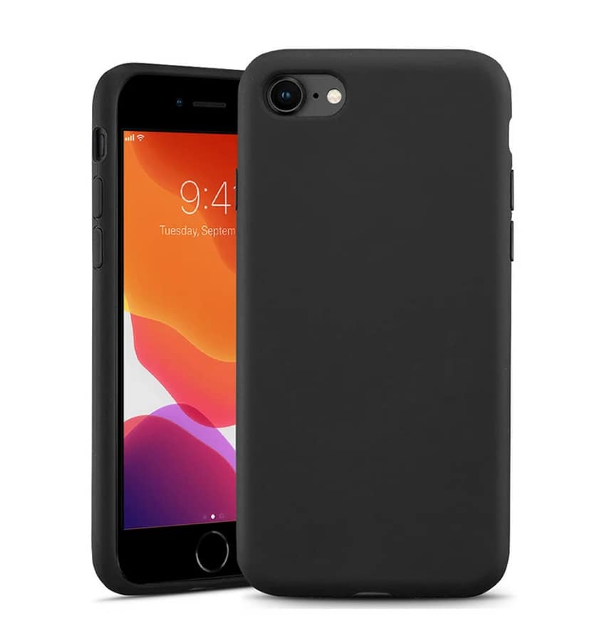 Black Mercury soft feeling back cover for iPhone 7/8/SE2, soft touch protection.