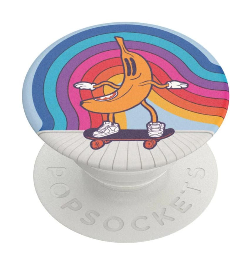 Fun banana design PopGrip for a comfortable grip and unique style on your phone