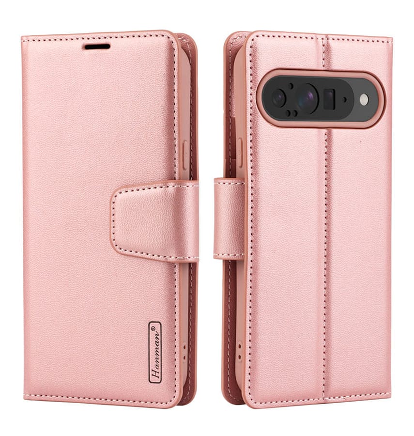Rose Gold Hanman Diary flip wallet case for Google Pixel 9/9 Pro, stylish and secure