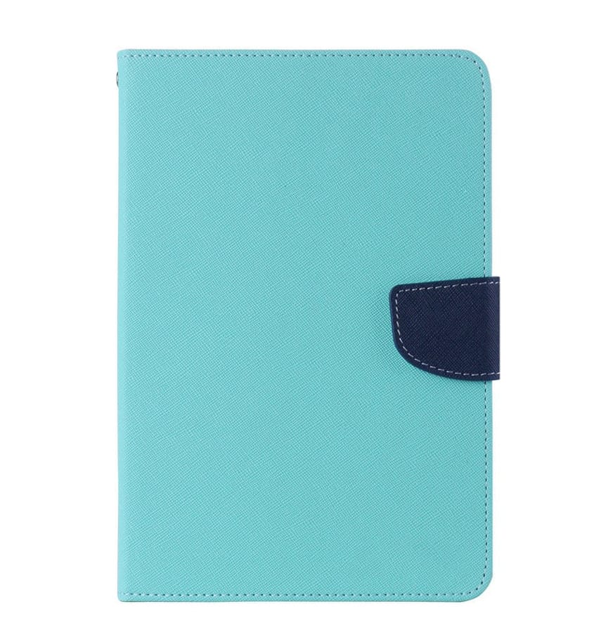 Mint/Navy Mercury Fancy Diary case for iPad 9.7, colourful and secure fit