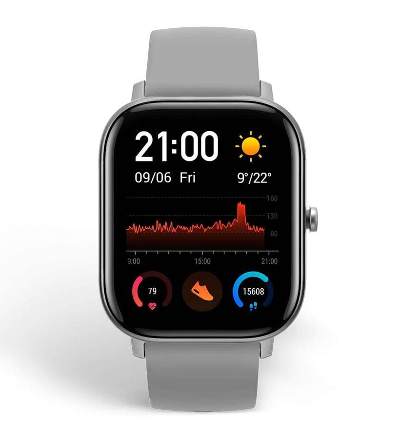 Amazfit GTS Lava, grey, lightweight smartwatch with advanced fitness tracking