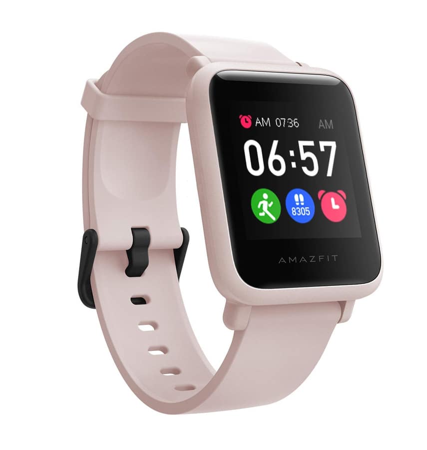 Amazfit Bip S, pink, sleek smartwatch designed for fitness and style
