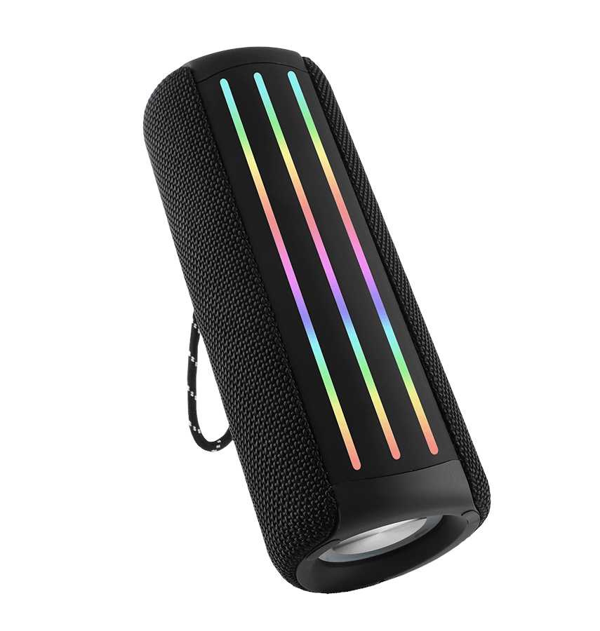 MVR Max HD Party Speaker - Black | 16W Loud Stereo Sound, RGB Lights, 24H Battery & Bluetooth 5.3 - Image 2