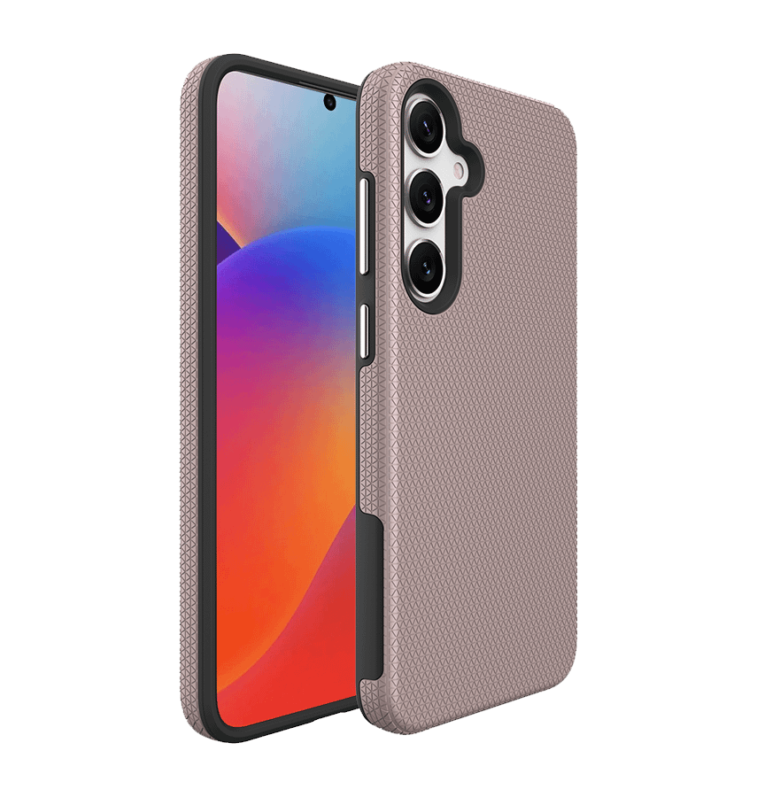 Samsung Galaxy S25 Plus MagSafe Case - Rose Gold | Triangle Texture Rugged Shockproof Cover - Image 4