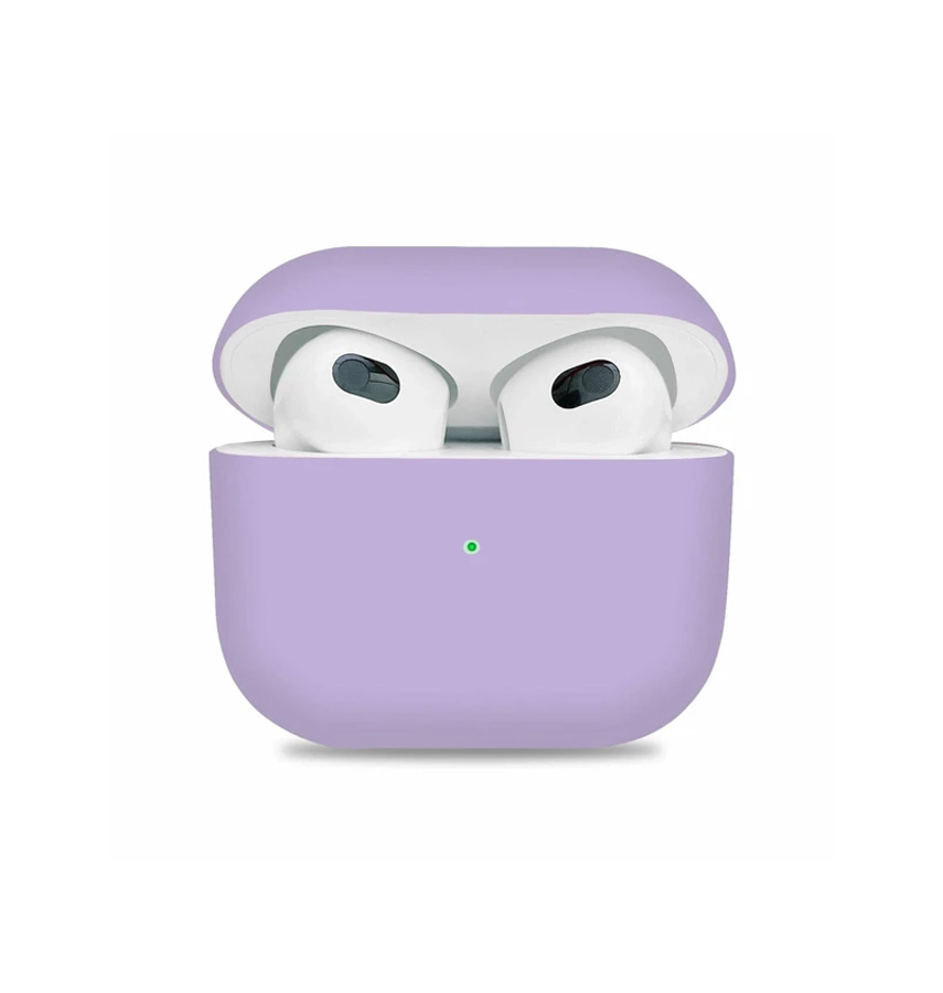 AirPods 3rd Generation Soft Silicone Protective W/ PC Case (Purple)