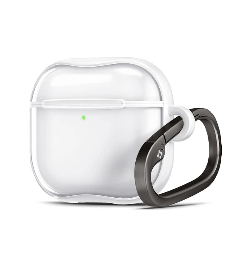 AirPods 4h Generation Shock-Absorbing Protective Aluminium Case - Clear/Silver