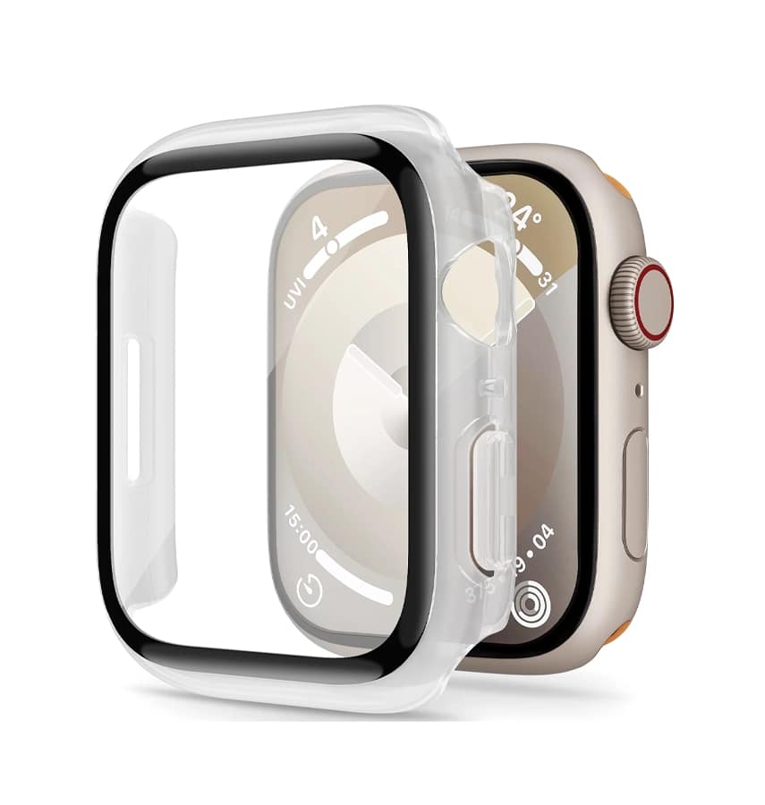 Apple Watch S10 Screen Protector 46mm, 360 Protective Glass Matte Case - Clear