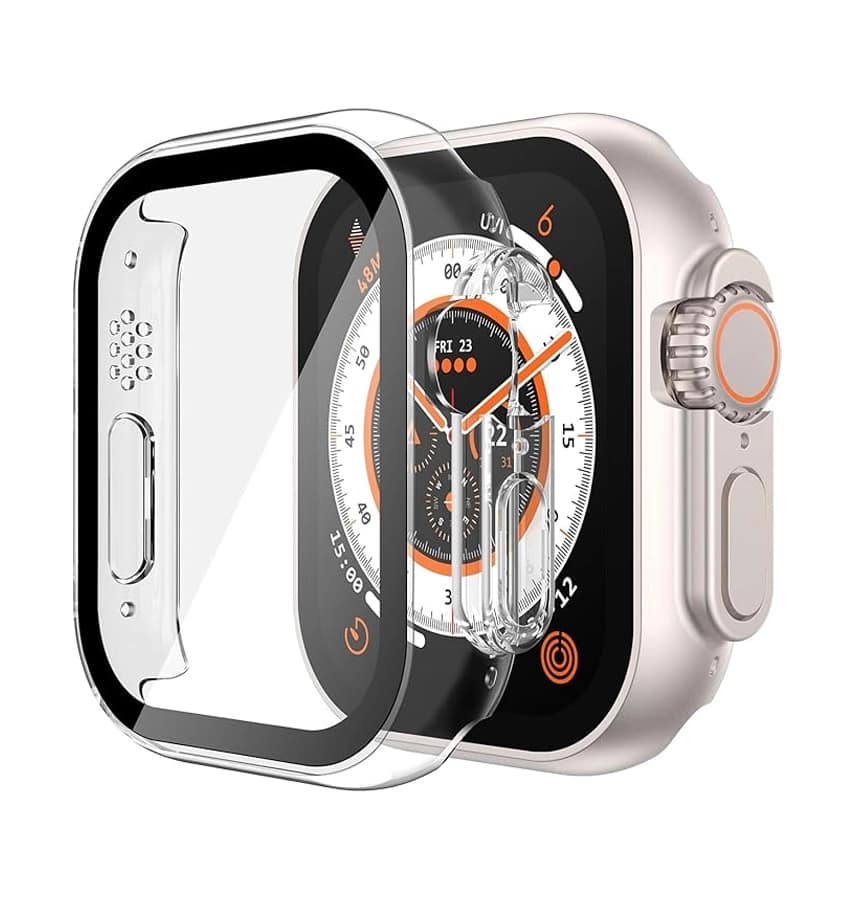 Apple Watch Ultra 2 Screen Protector 49mm, 360 Protective Glass Matte Case - Clear