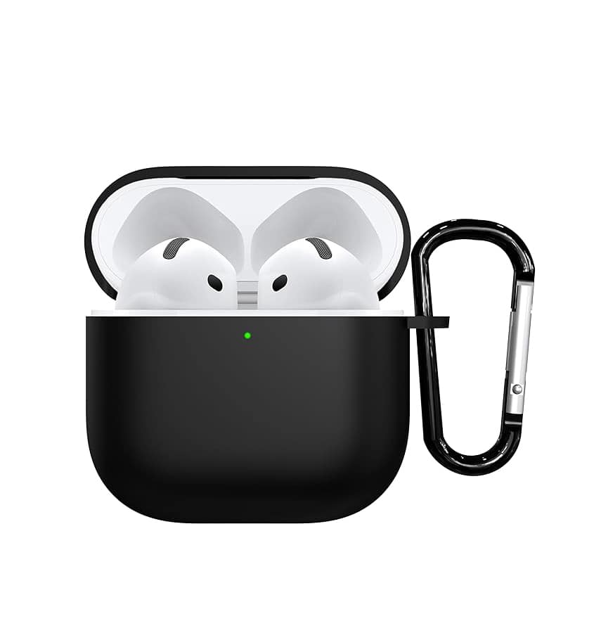 AirPods 4h Generation Shock-Absorbing Protective Aluminium Case - Rainbow/Black