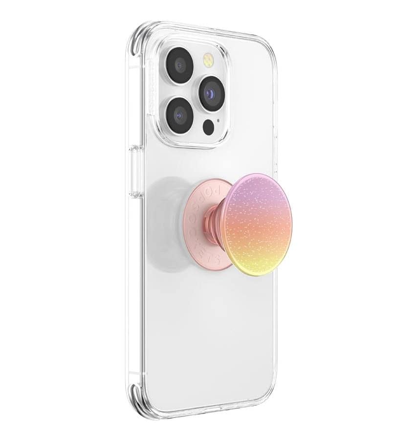 ​​​​Universal PopSockets Phone Grip with Expanding Kickstand - Glitter Aura Sunrise