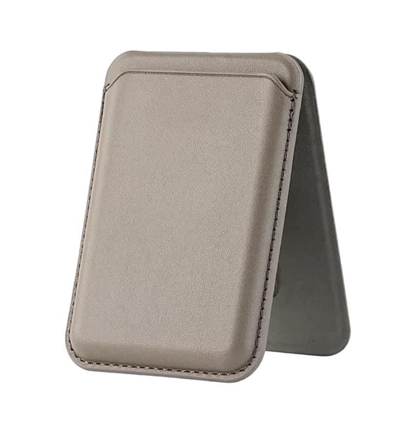 leather magsafe wallet grey