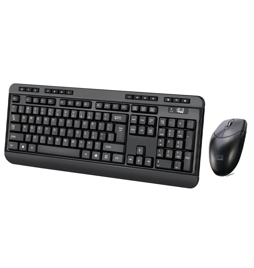 ADESSO WIRELESS ANTIMICROBIAL MOUSE & KEYBOARD PACK