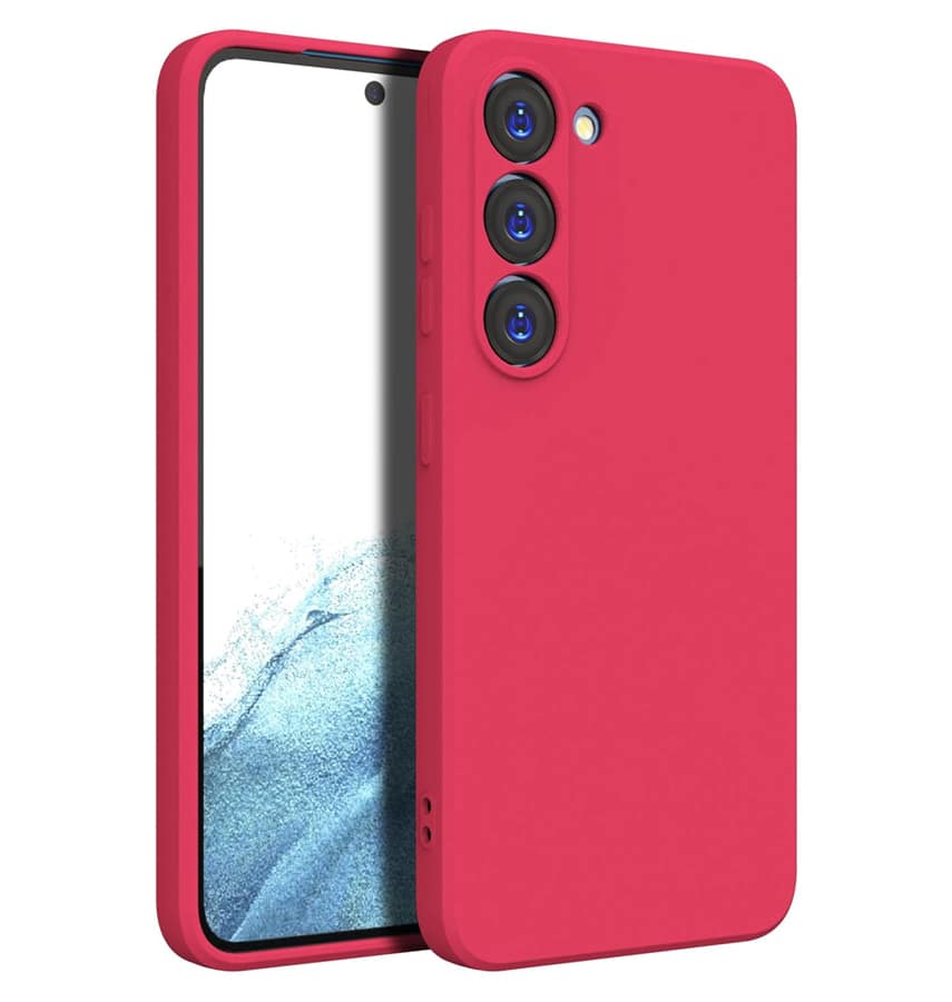Samsung S23 Silicone Case - Red - Mercury Cover - Soft Touch, Shock Absorbent & Slim Fit
