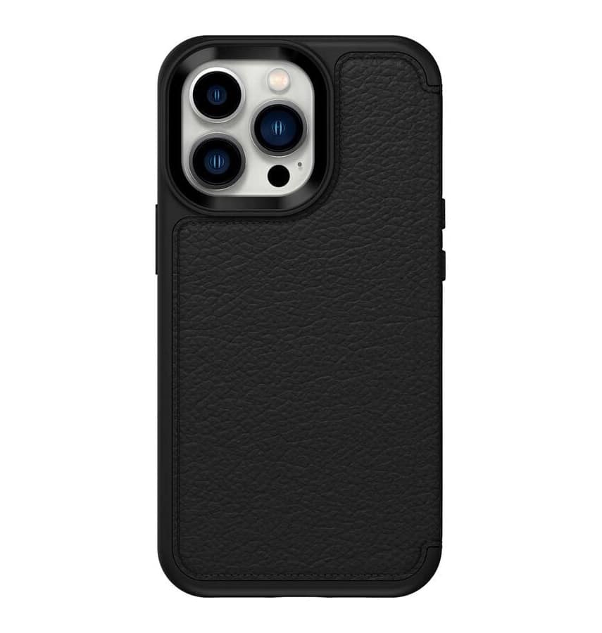 iPhone 13 Pro Case - Black | OtterBox Strada Series, Scratch-Resistant Rugged Protective Back Cover