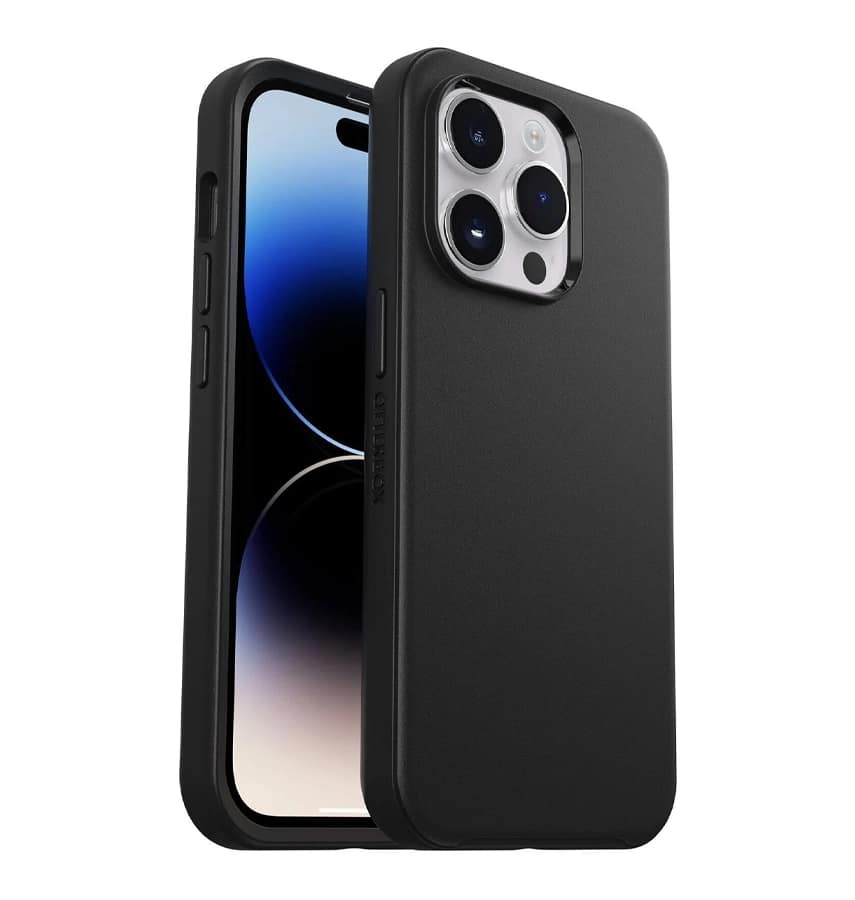 iPhone 14 Pro – Black | OtterBox Symmetry Series, Antimicrobial Soft Touch Protective Cover