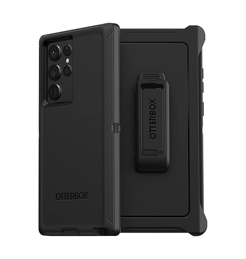 Samsung S22 Ultra Case – Black | OtterBox Defender Series, Soft Touch Protective Cover