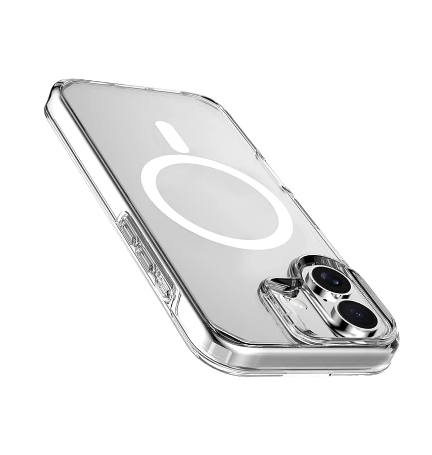 iPhone 17 Nova Case – Clear | MVR Glitter Reflective Finish, Magnetic Alignment, Anti-Yellowing