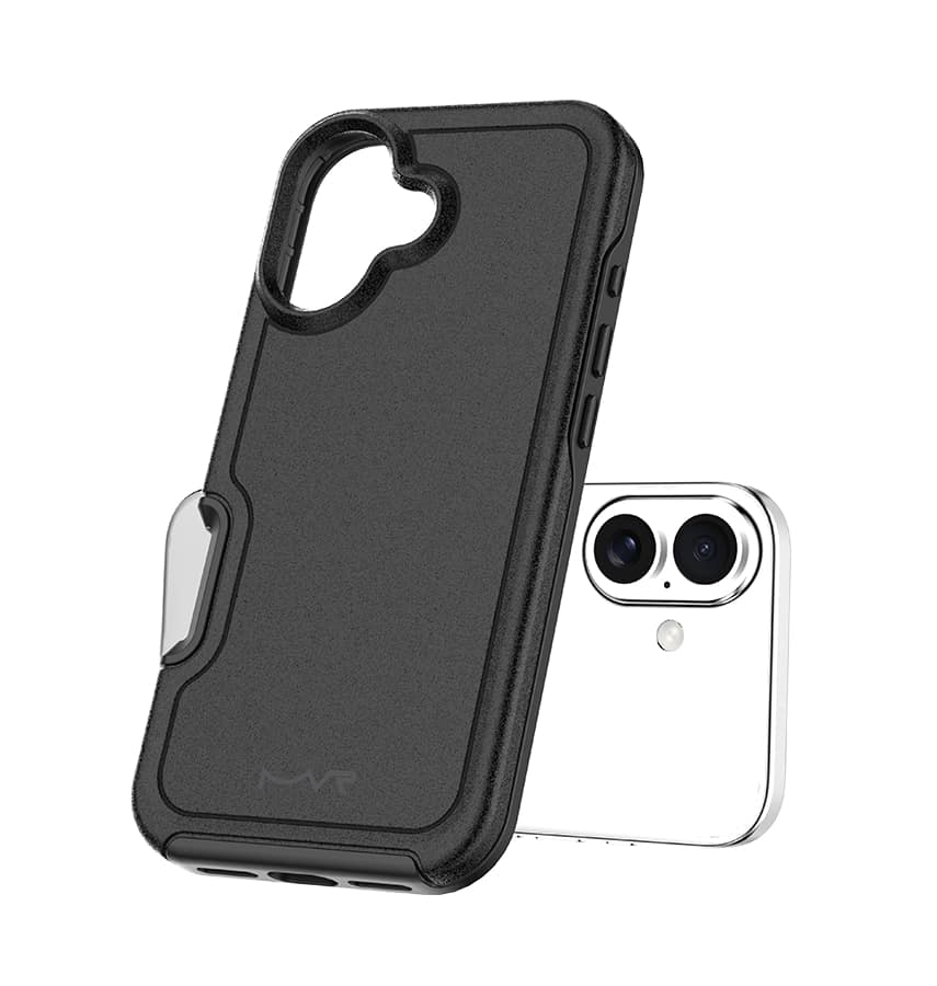 iPhone 17 MVR Armour Case – Black | Matte Anti-Slip Grip, Wireless Charging