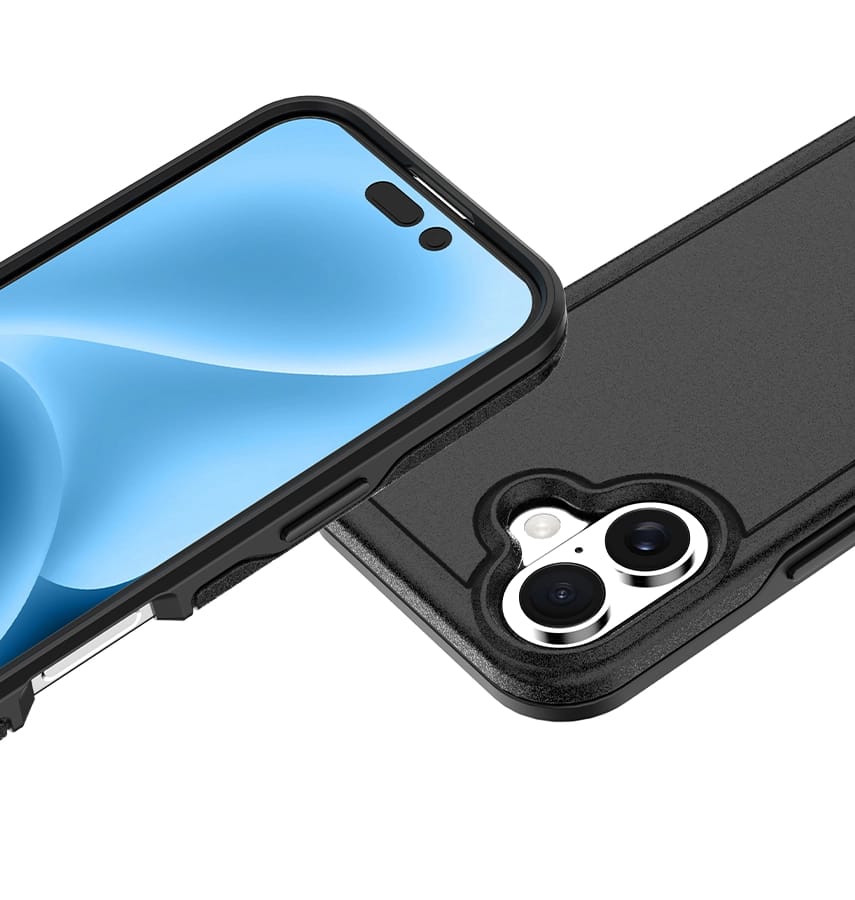 iPhone 17 MVR Armour Case – Black | Matte Anti-Slip Grip, Wireless Charging