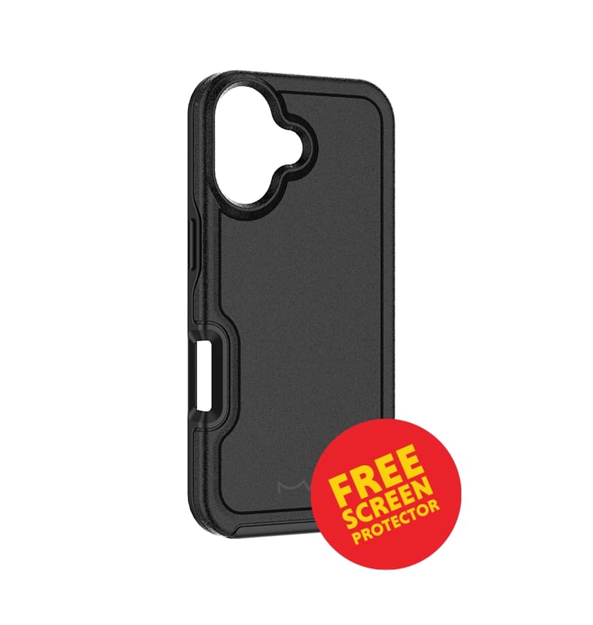 iPhone 17 MVR Armour Case – Black | Matte Anti-Slip Grip, Wireless Charging