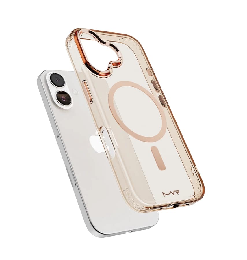 iPhone 17 Impact IMD Case – Rose Gold | MVR Crystal Clear Back, Scratch Guard, Wireless Charging