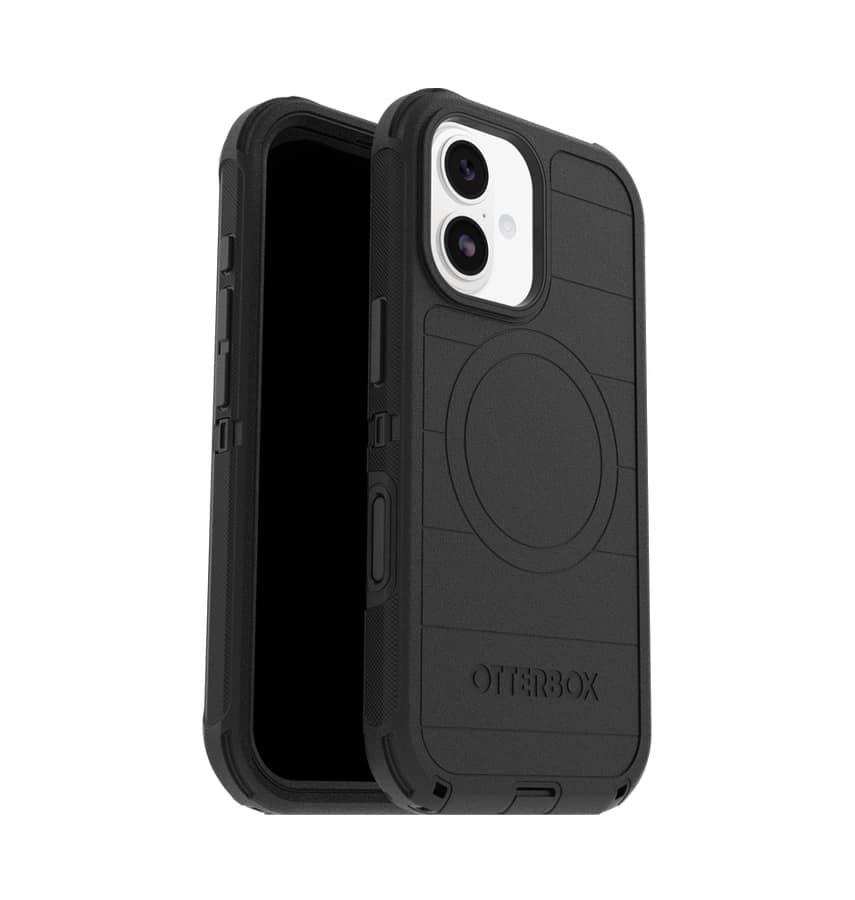 iPhone 17 Case – Black | OtterBox Defender Series Multi-Layer Defense, Built-In Screen Protector, Port Covers